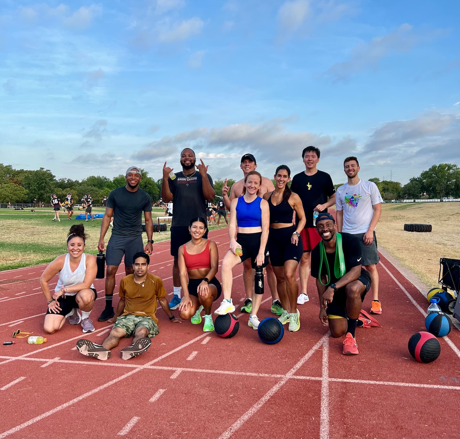 Adult runners at a Summer of Fast track session